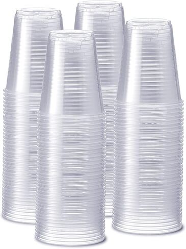 GUSTO Clear Plastic Cups [16 oz - 240 Count] Disposable Cold Drinking Cups for Parties, Events, & Everyday Use - Crystal Clear, BPA-Free, Durable Polypropylene - Formerly Comfy Package in Saudi Arabia