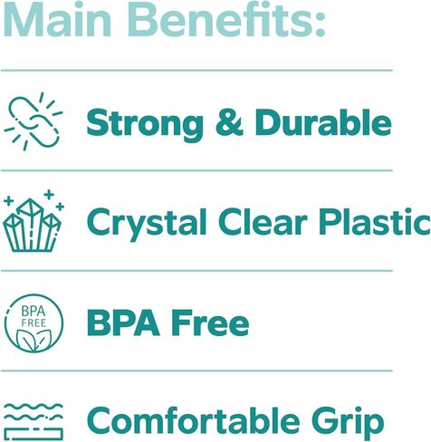 GUSTO Clear Plastic Cups [16 oz - 240 Count] Disposable Cold Drinking Cups for Parties, Events, & Everyday Use - Crystal Clear, BPA-Free, Durable Polypropylene - Formerly Comfy Package in Saudi Arabia