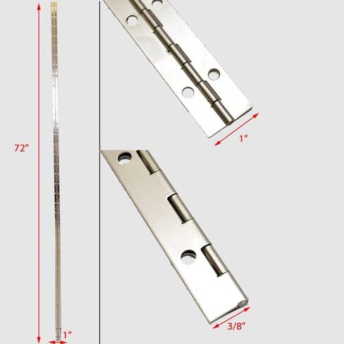Hafele Boat Piano Hinge | 1 x 72 Inch Stainless in Saudi Arabia