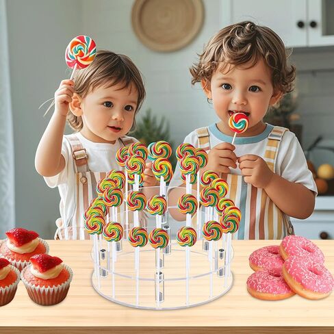 طقم Cake Pop Stand ، 3 طبقة من الكعكة البوب ​​، حامل للتجفيف ، 36 ثقوبًا ، حامل موسيقى البوب ​​مع الأغلفة ، حامل مصاصة مستديرة لحفلات Baby Bar Wedding (جولة) in Saudi Arabia