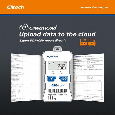 ELITECH 4G قابلة لإعادة الاستخدام في الوقت الفعلي في الوقت الفعلي لدرجة الحرارة سجل البيانات المسجل ضوء/صدمة/GPS ، بطاقة SIM مدمجة ، بيانات الظل ، وضع الطائرة ، تخزين بيانات السحابة ، SMS/EMAIR in Kuwait