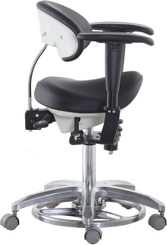 Dental Microscope Dynamic Chair Dentist Stool Ergonomic Saddle Chair Foot Controlled QY SDS-FC1 Black in Saudi Arabia