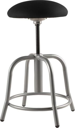 OKLAHOMA SOUND CORPORATION Height Adjustable Swivel Designer Stool with 3" Cobalt Blue Fabric Padded Seat and Black Frame - Perfect for Science Lab, Institutional or Educational Center in Kuwait