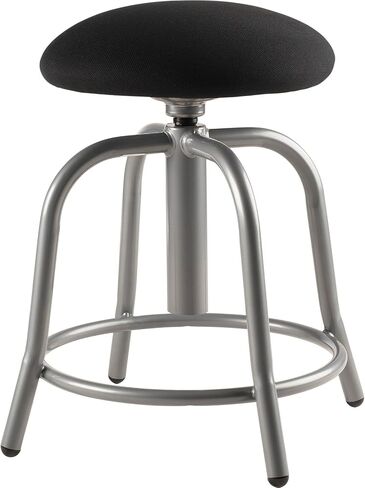 OKLAHOMA SOUND CORPORATION Height Adjustable Swivel Designer Stool with 3" Cobalt Blue Fabric Padded Seat and Black Frame - Perfect for Science Lab, Institutional or Educational Center in Kuwait