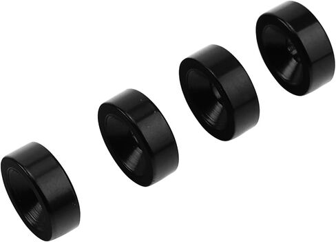 4Pcs Guitar Neck Joint Ferrules with Screws Stainless Steel Bass Joint Bushings Bolt Kit Compatible with Bolt-on Necks Electric Bass Guitar Replacement Parts (Electroplated Black) in Saudi Arabia