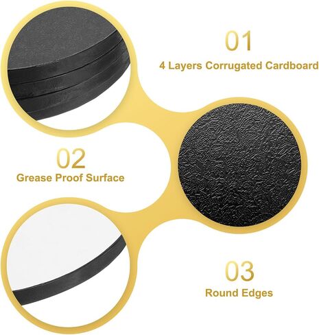 Uxcell 4pcs Cake Boards ، 6 بوصة مستديرة كعكة الطبل دائرة الكعكة قاعدة الشحوم in Saudi Arabia