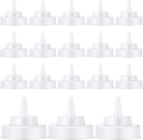 Tioncy 36 Pcs Condiment Squeeze Bottle Replacement Cap Plastic Wide Mouth Squeeze Lids for 63mm Emptying Bottle 2.76inch Natural Cone Tip Dispensing Caps for Kitchen Dining Room Dispenses Sauce in Saudi Arabia
