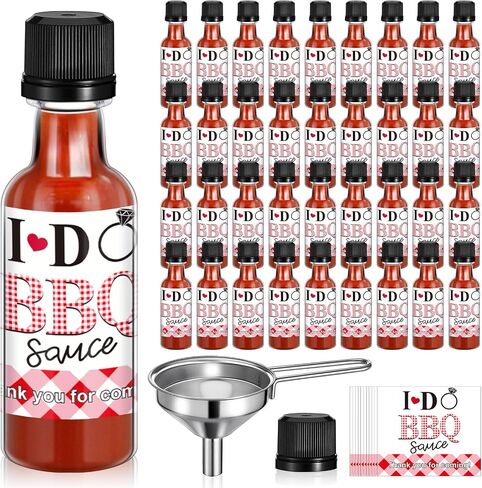 Maxdot 36 Set I Do BBQ Device Confagement Decorations Clear Blastic 1.7 Oz زجاجة صلصة حار in Kuwait