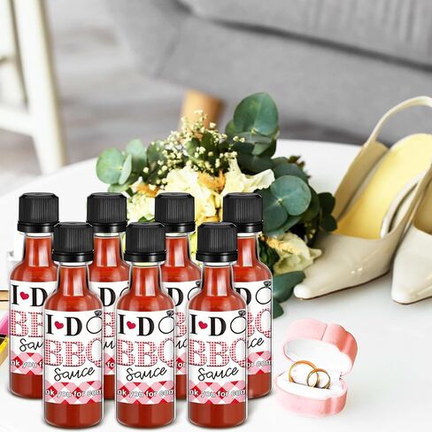 Maxdot 36 Set I Do BBQ Device Confagement Decorations Clear Blastic 1.7 Oz زجاجة صلصة حار in Kuwait