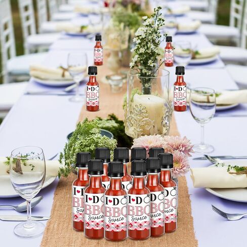Maxdot 36 Set I Do BBQ Device Confagement Decorations Clear Blastic 1.7 Oz زجاجة صلصة حار in Kuwait