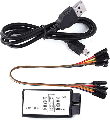 The 12002 Mini Portable USB Logic Analyzer - 8ch High Speed Device with Cables - Ideal for Automotive Electronics 24m 5mhz in Saudi Arabia
