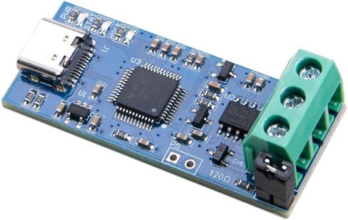 ZORZA 1Pcs Efficient USB to CAN Converter Module Supports CAN2.0A & CAN2.0B 5V Type C Power Supply V2.0 CAN Bus Analyzer for Advanced Data Analysis LED Indicator Included in Saudi Arabia