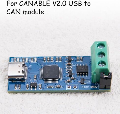 ZORZA 1Pcs Efficient USB to CAN Converter Module Supports CAN2.0A & CAN2.0B 5V Type C Power Supply V2.0 CAN Bus Analyzer for Advanced Data Analysis LED Indicator Included in Saudi Arabia