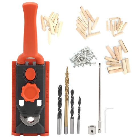 Inclined Hole Drilling Positioner Kit with Scale for Woodworking Punching - 6/8/10/12mm Bits in Saudi Arabia
