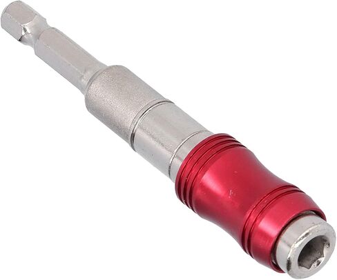 Hex Drill Bit Holder Multi Angle Universal Hand Operated Tools 1/4in Chrome Vanadium Steel 3.5in Length 0 20 Degrees Adjustable for Small Spaces DIY Projects (Red + Silver) in Saudi Arabia