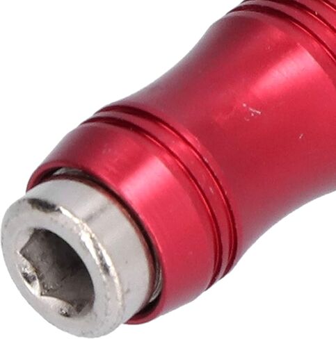 Hex Drill Bit Holder Multi Angle Universal Hand Operated Tools 1/4in Chrome Vanadium Steel 3.5in Length 0 20 Degrees Adjustable for Small Spaces DIY Projects (Red + Silver) in Saudi Arabia