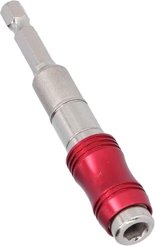 Hex Drill Bit Holder Multi Angle Universal Hand Operated Tools 1/4in Chrome Vanadium Steel 3.5in Length 0 20 Degrees Adjustable for Small Spaces DIY Projects (Red + Silver) in Saudi Arabia
