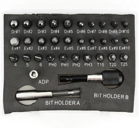 22/33Pcs Screw Extractor Drill Bit Set Magnetic Extension Bit Holder Damaged Screw Removal Tools(Extractor Silver 22) in Saudi Arabia