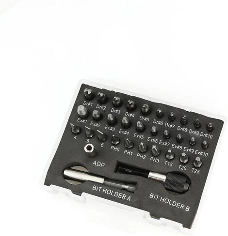 22/33Pcs Screw Extractor Drill Bit Set Magnetic Extension Bit Holder Damaged Screw Removal Tools(Extractor Silver 22) in Saudi Arabia