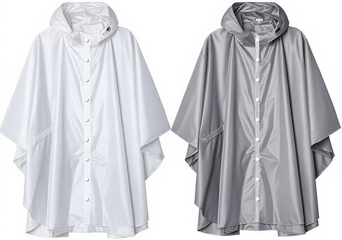 Reusable Rain Ponchos for Adults,2 Pack EVA Rain Jacket Coats with Hood for Women and Men in Saudi Arabia