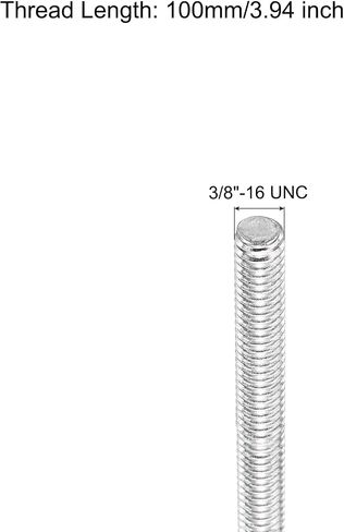Meccanixity قضيب ملولب بالكامل 3/8 "-16 UNC Thread Pitch 304 الفولاذ المقاوم للصدأ من الفولاذ المقاوم للصدأ اليمنى in Saudi Arabia