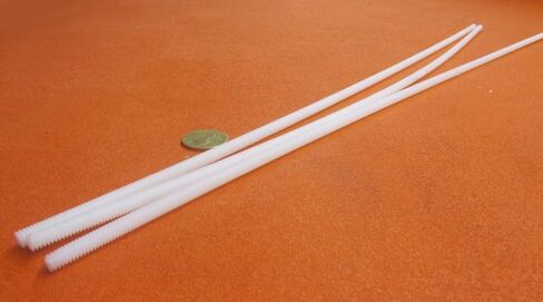 Natural Nylon 6/6 Fully Threaded Rod RH 1/4"-20 x 24 Length 3 Pcs. in Saudi Arabia