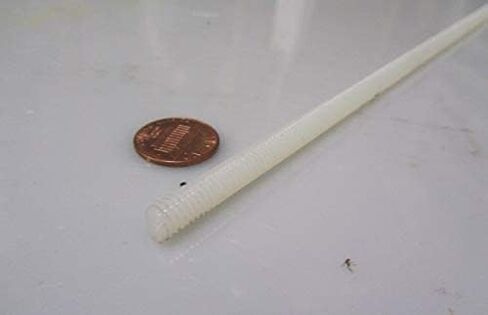 Natural Nylon 6/6 Fully Threaded Rod RH 1/4"-20 x 24 Length 3 Pcs. in Saudi Arabia