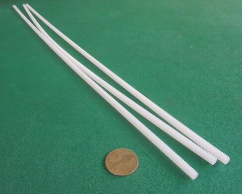 Natural Nylon 6/6 Fully Threaded Rod RH 1/4"-20 x 24 Length 3 Pcs. in Saudi Arabia