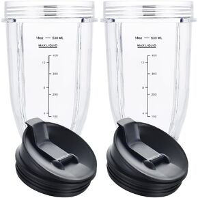 Blender Cups for Ninja Blender, 16OZ Cup with Sip Lids Compatible with Nutri Ninja Auto IQ Series Blenders in Kuwait