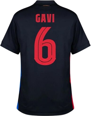 GAVI #6 Away Black Soccer Jersey for Men Fan Version in Saudi Arabia