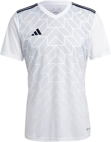 adidas Mens Icon 23 V Neck Short Sleeve Jersey Soccer Cleats - White - Size S in Saudi Arabia