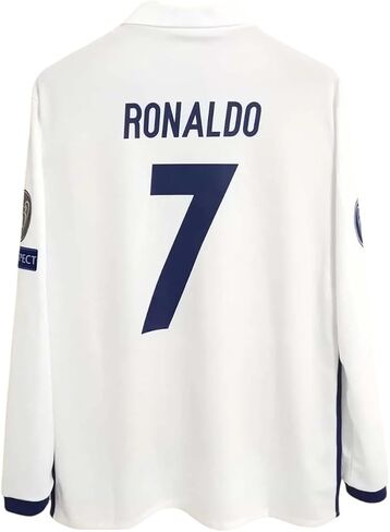 Ronaldo #7 Long Sleeve Purple Num 16/17 Soccer Jersey for Men Fan Version in Saudi Arabia