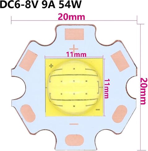 1PCS عالية الطاقة 72W 45W XHP110 LEDs للخرز المصباح 6-7V 3-5V LED DIODE DIOD DIY LED HOLDLER LIGHTING WHITE (XHP110 DC24-25V 3A) in Kuwait