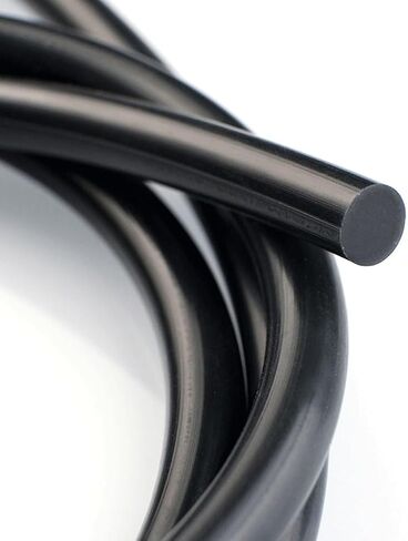 5M Black Solid Silicone Round Cord Rubber Gasket Trim Seal Strips, for Home Improvement O Ring Waterproof High Temperature Resistant(Dia 9mm) in Saudi Arabia