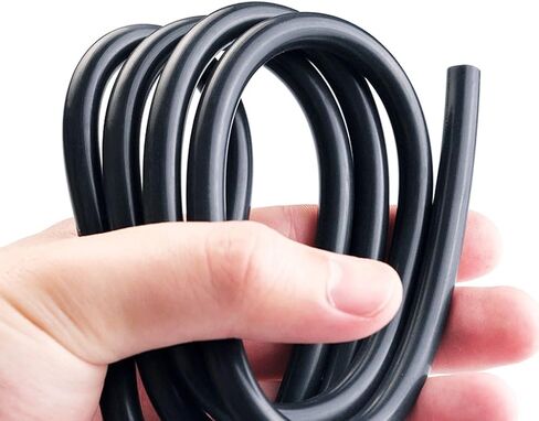 5M Black Solid Silicone Round Cord Rubber Gasket Trim Seal Strips, for Home Improvement O Ring Waterproof High Temperature Resistant(Dia 9mm) in Saudi Arabia