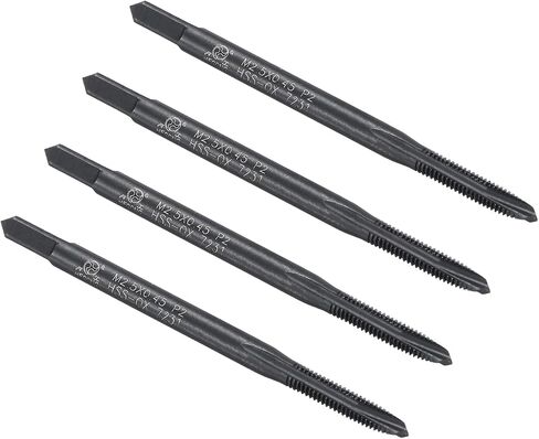 uxcell Spiral Point Plug Threading Tap M2.5 x 0.45 Thread, Ground Threads H2, High Speed Steel 6542, Nitriding, Metric Screw Taps Tapping Bit for Thread Repair, 4pcs in Saudi Arabia
