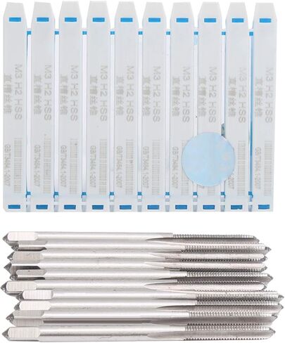 Fydun 10pcs M3 الخيط ، غسالات النقر فوق السرعة عالية الصلب الحفر مستقيمة أجهزة صلابة HSS للآلة لاستنباط الحديد المقاوم للصدأ Tapping x 0 5 H2 in Saudi Arabia