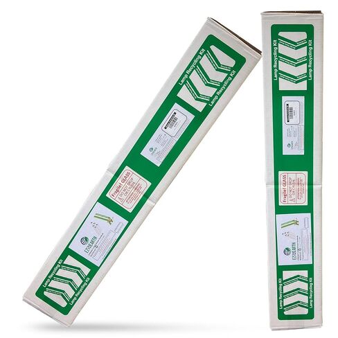 Recycling Box for Straight Lamps – Prepaid | Mail Back Recycle Kit That Holds up to 27 x T12 Tube Lights or 64 x T8 Fluorescent Tubes - (4 Foot Standard Box) in Kuwait