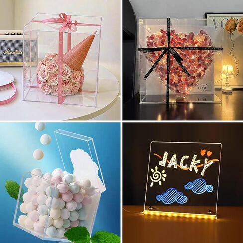 2 صفائح أكريليك ، 4 × 6 بوصة صفيحة صفيحة أكريليك صافية ورقة زجاجية 1 ملم سميكة لحرف الصورة DIY in Kuwait
