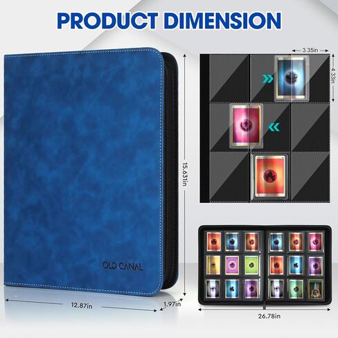 يضم Top Loader Binder ، 4 جيوب Card Binder 112 Top Loaders ، حامل مجموعة بطاقات التداول المتميز ، ألبوم تخزين Top Loader لـ TCG ، البطاقات الرياضية ، الأسود (لأعلى اللوادر فقط) in Kuwait