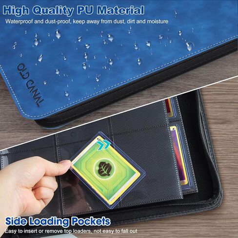 يضم Top Loader Binder ، 4 جيوب Card Binder 112 Top Loaders ، حامل مجموعة بطاقات التداول المتميز ، ألبوم تخزين Top Loader لـ TCG ، البطاقات الرياضية ، الأسود (لأعلى اللوادر فقط) in Kuwait