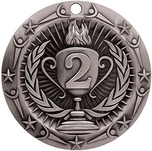 Decade Awards Place World Class Engraved Medal - 3 Inch Wide Olympic WCM Place Medallion with Stars and Stripes American Flag V Neck Ribbon - for Adults & Kids in Saudi Arabia