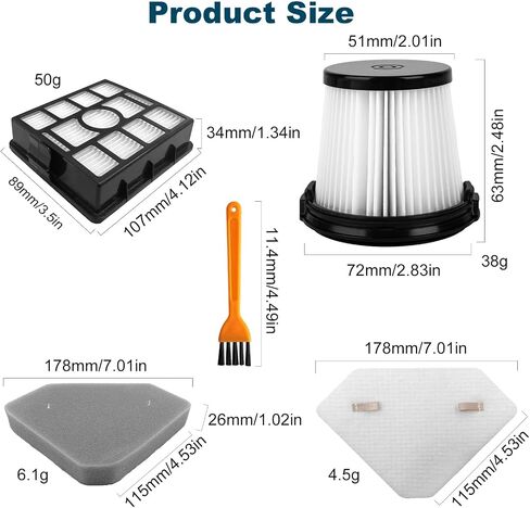 Replacement HEPA Filter for Shark BU3523 BU3521 BU3120 Cordless Stick Vacuum,Washable&Reusable Pre-Motor,Foam,and Auto-Empty System Filters-Compatible,Clean&Empty Cordless Vacuum Cleaner (7 Pack) in Saudi Arabia