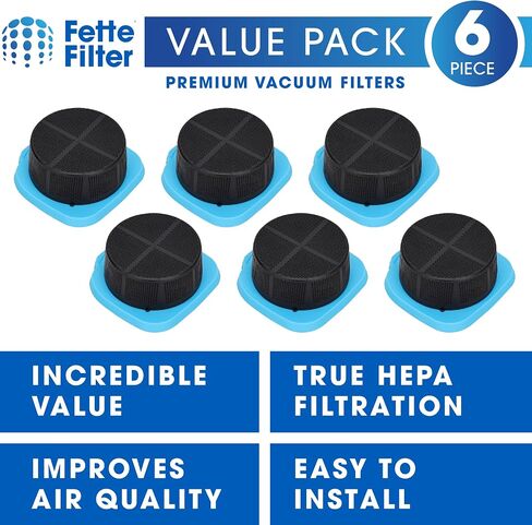 Fette Filter - HNVDF10 Presection Vacuum Filter Set متوافق مع أسود+Decker Dustbuster Blast Plash Handheld Models HNVD220J00 ، HNVD220 - حزمة 4 in Kuwait