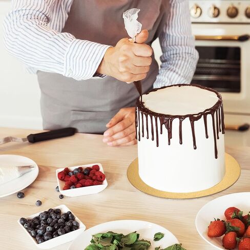 Simarro 6 Pack Golden Cake Boards ، 8 بوصات مستديرة ، دوائر كعكة ثقيلة من أجل الزفاف ، أعياد الميلاد ، الحلوى ، الخبز ، تزيين البيتزا والمعارض in Saudi Arabia