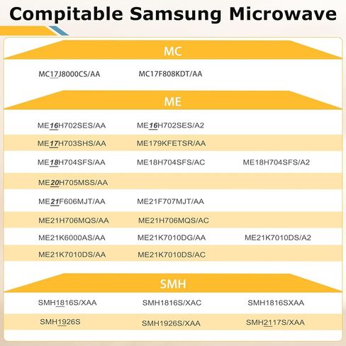 Upgrade DE94-02933A Microwave Door Handle Replaces DE94-04309A DE64-02522A AP5622966, Compitable with Samsung MC ME SMH Microwave(See Figure 6 for Specific Models), Contains 2 Screws in Saudi Arabia