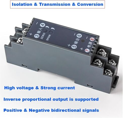 -10-10V Analog Signal Converter DC24V DC12V Analog DC Signal Isolation Transmitter 4-20mA 0-75mV 0-10V -10A 10A(Output 0-10V,Input 1-5V_1 in 1 Out_DC24V) in Saudi Arabia