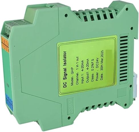 DC Signal Isolation Transmitter Current Voltage Sensor one Input Two Output 0-10V 4-20mA Signal Isolator(1 in 1 Out,Output 4-20MA_Input 4-20MA_DC24V PWR) in Saudi Arabia
