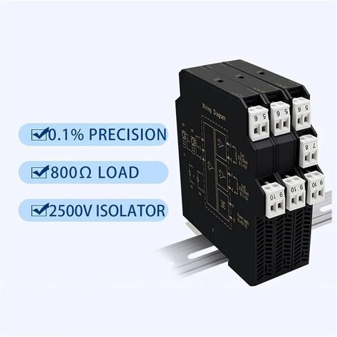 THS-IP 2 in 2 Out Passive Two-Wire Signal Isolator 4-20mA Current Voltage Analog Input Power Distribution 24V(Output 0-5V_Input 0-20MA) in Saudi Arabia