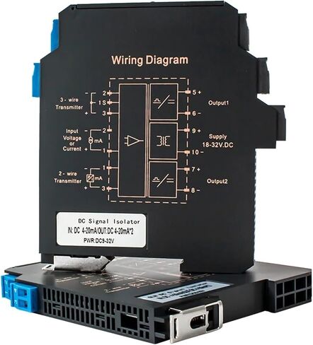 DC 4-20ma Input Analog Signal Isolator Converter/Signal Distributor with 4-20ma Output(1 in 1 Out,0-20mA to 0-20mA) in Saudi Arabia
